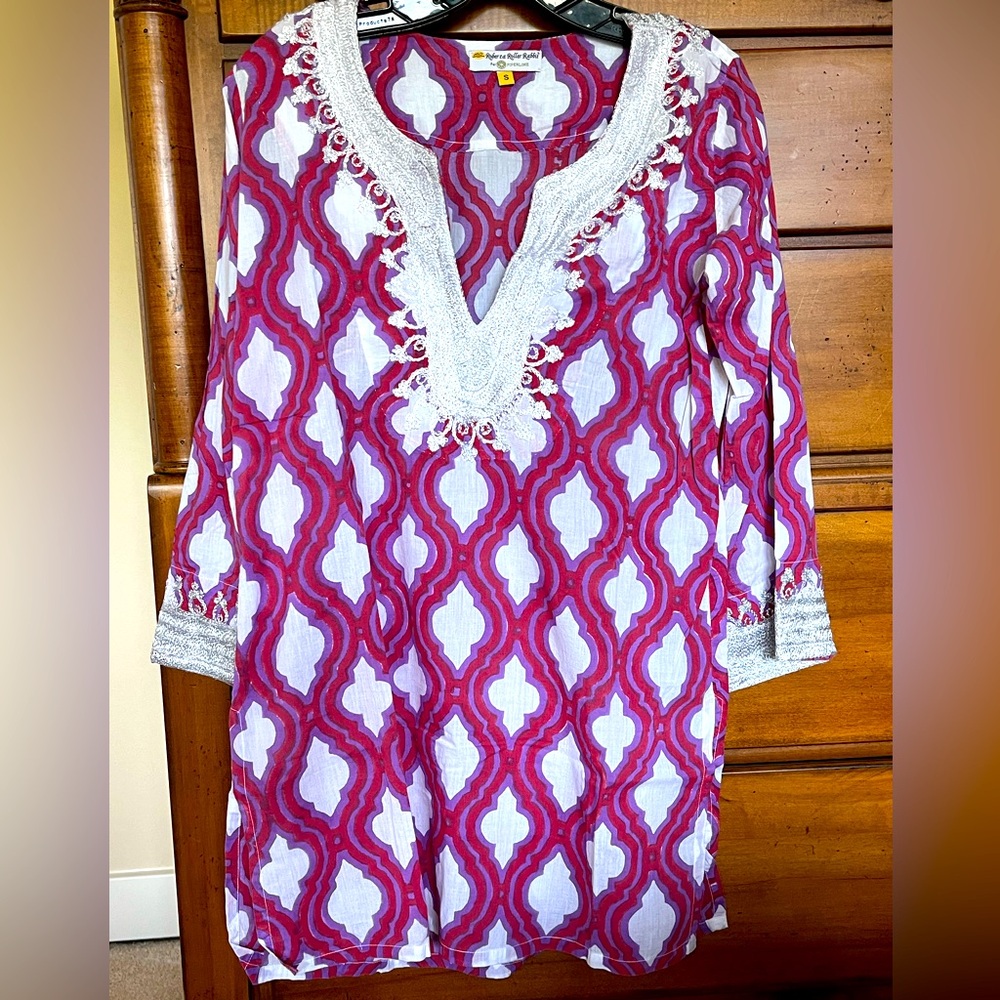 Roberta Roller Rabbit Embroidered Tunic Top